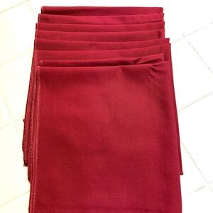 Cloth Red Napkins Set - 8 (17" x 17")
